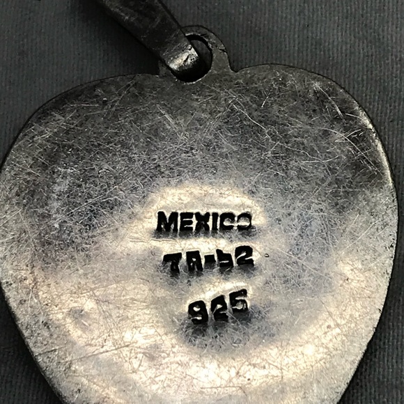 Vintage Taxco Mexico Sterling Silver 925 Heart  Pendant TA-68 - Picture 3 of 6